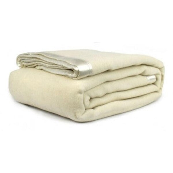 Jason Commercial Australian Wool Blanket 400gsm Bedding Doona - SINGLE/ DOUBLE - Ivory (Natural)