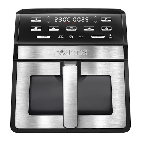 Gourmia 7.6L Digital Air Fryer FryForce 360 Nonstick Basket 7 Cook Functions