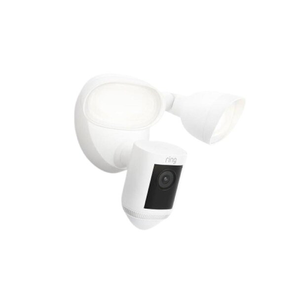 Ring Floodlight Security Camera Pro 2K Wired (White)