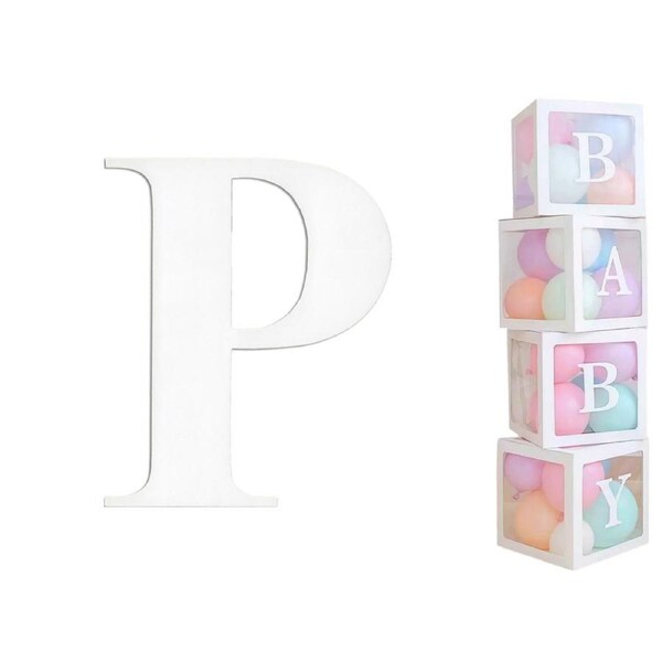 White Cardboard Letter P (Pack of 2)