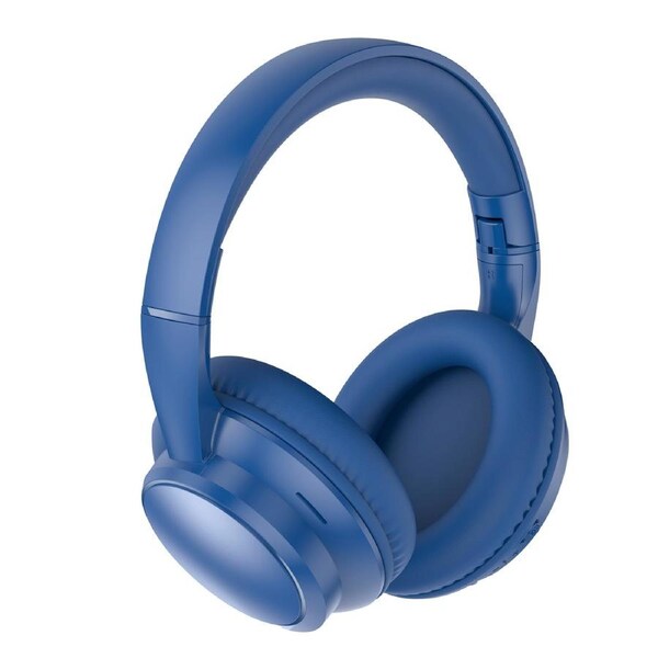 Laser Wireless Bluetooth Headphones Navy with Equaliser and Foldable Design