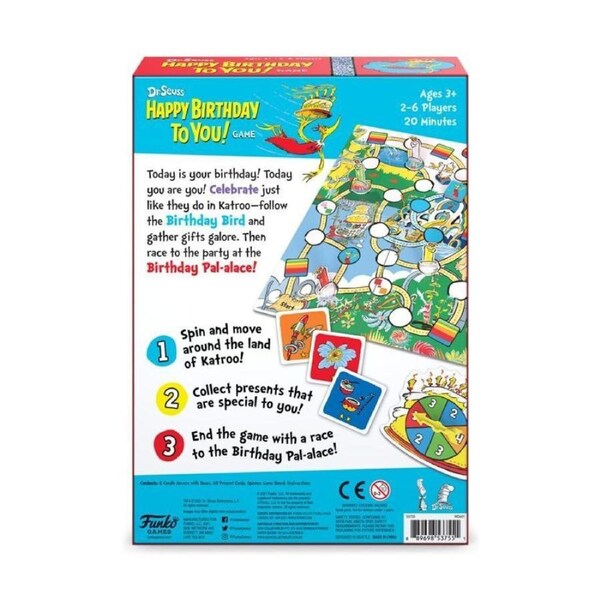 Dr Seuss Happy Birthday to You Kids/Children Interactive Tabletop Game 3y+