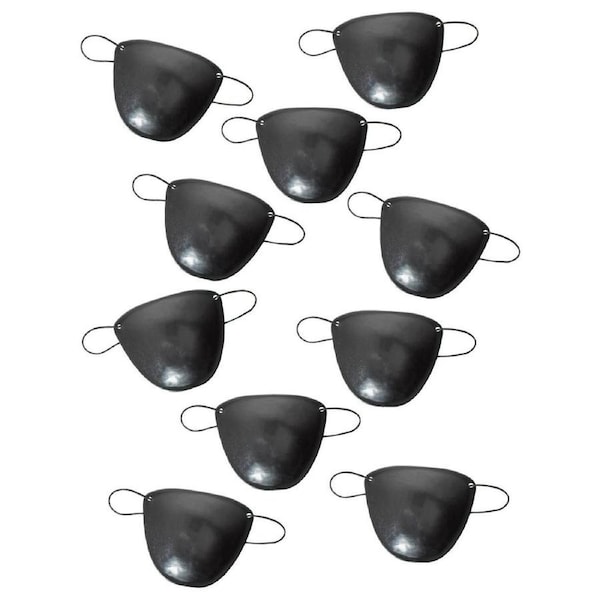 Basic Black Eye Pirate Patch 10 Pack Party Favours