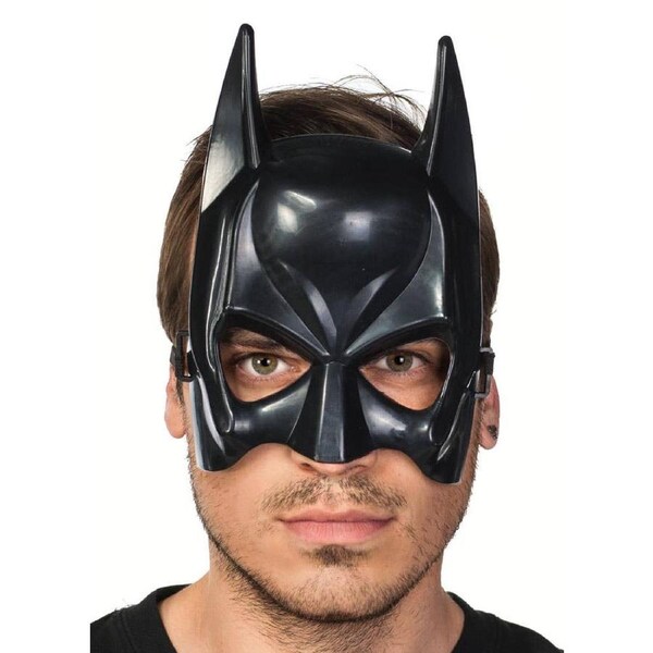 Bat Hero Mens Black Costume Mask