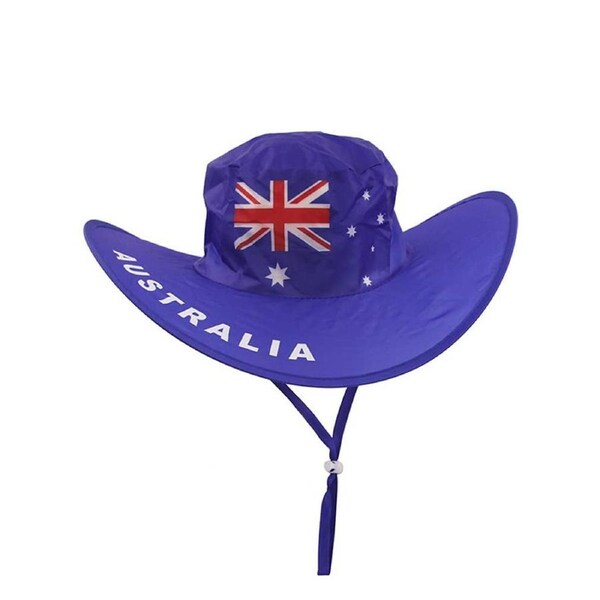 Aussie Flag Wide Brim Foldable Costume Hat