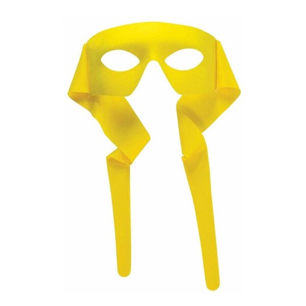 Bright Yellow Superhero Costume Face Mask