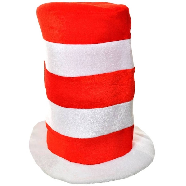 Plush Red and White Stripe Kids Costume Hat