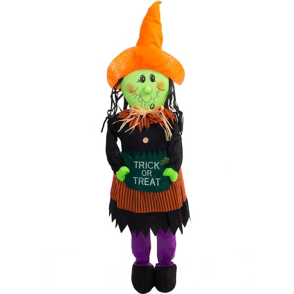 Cute Trick-or-Treat Witch Child Friendly Halloween Decoration