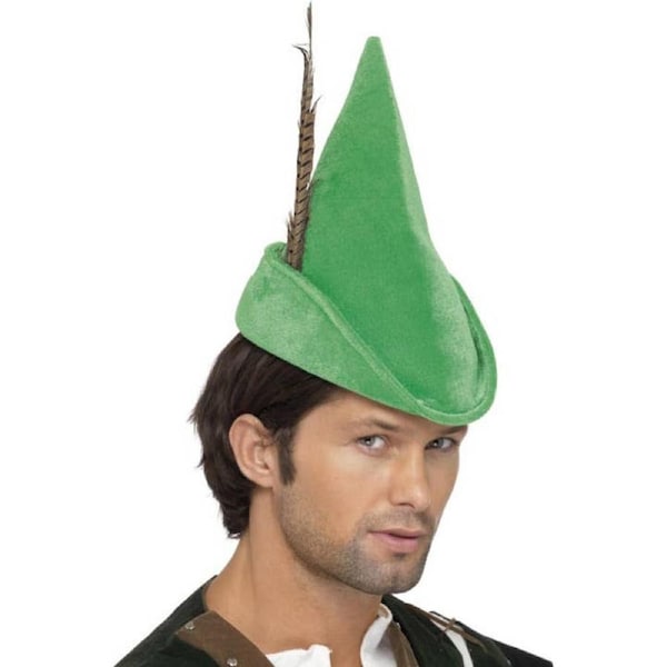 Deluxe Robin Hood Costume Hat With Feather