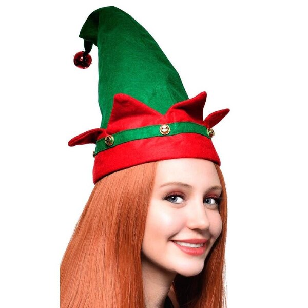Festive Elf Adults Novelty Christmas Costume Hat