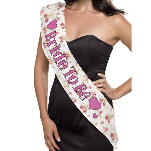Vintage Floral Bride To Be Hens Night Sash