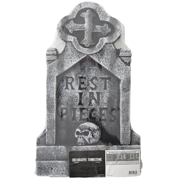 Rest In Pieces 52cm Foam Tombstone Halloween Decoration