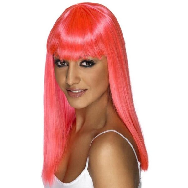 Glamourama Neon Pink Glamour Wig