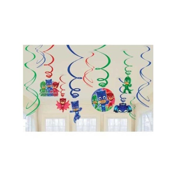 PJ Masks Hanging Spirals Party Decoration