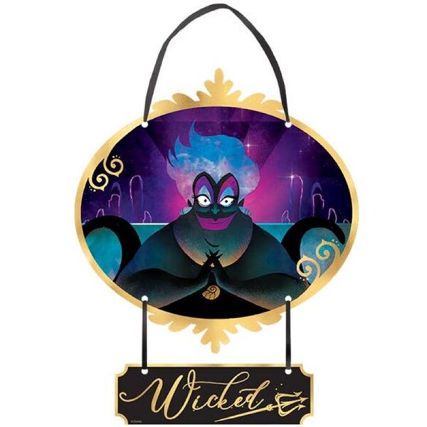 Disney Villain Ursula Wicked Sign Halloween Decoration