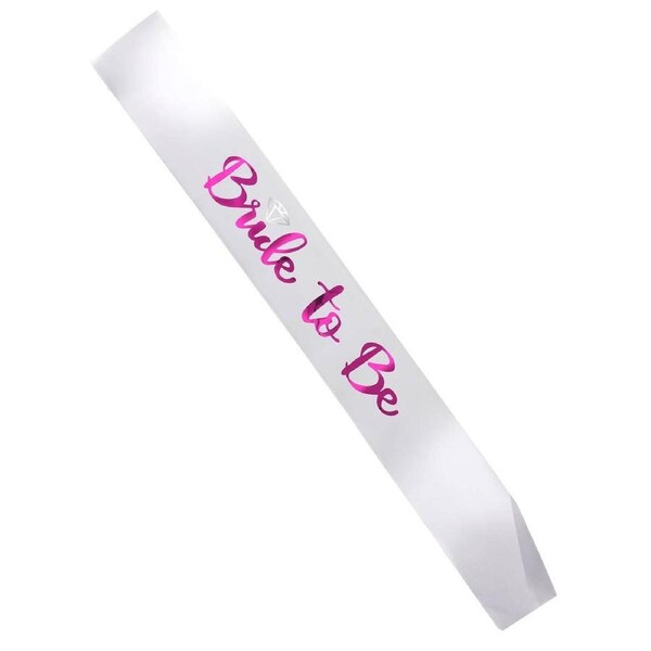 Bride To Be Pink and White Hens Night Sash