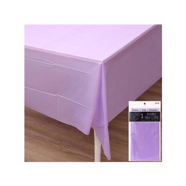 Lavender Purple 270cm Plastic Table Cover