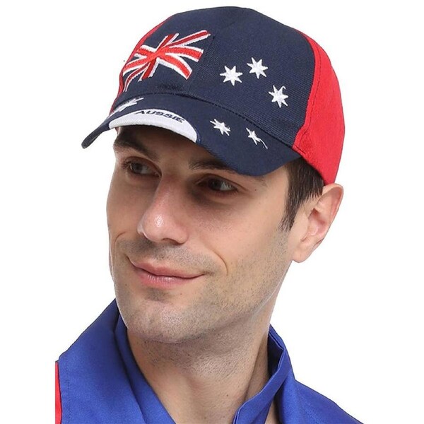 Navy Blue Aussie Flag Print Cap