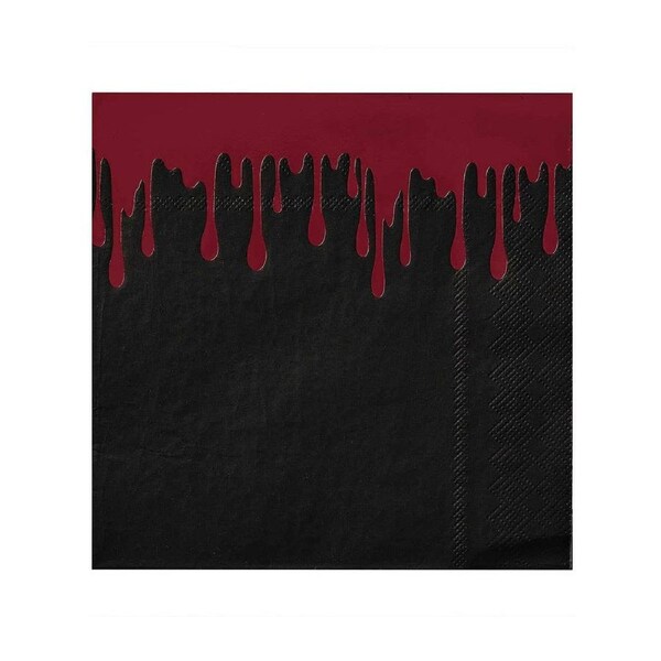 Fright Night Blood Drip 16 Pack Halloween Napkins