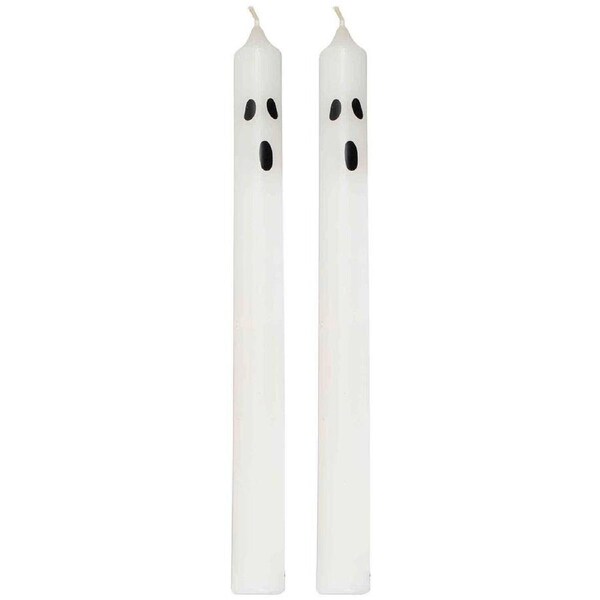Ghost Face 2 Pack Candles Halloween Decoration