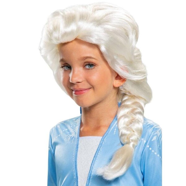 Platinum Blonde Elsa Frozen 2 Girls Costume Wig
