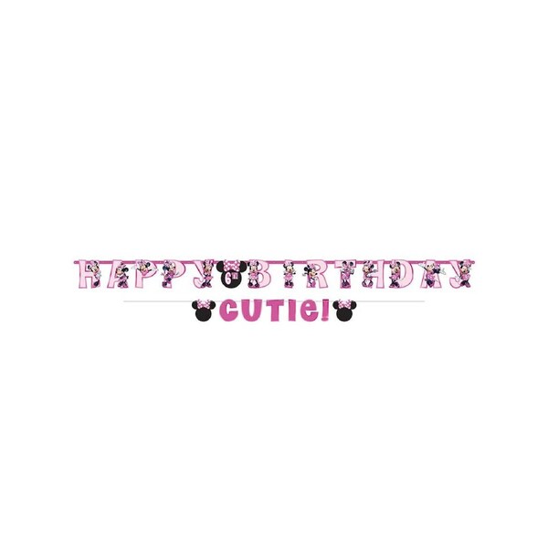 Minnie Mouse Forever 2 Piece Happy Birthday Banner
