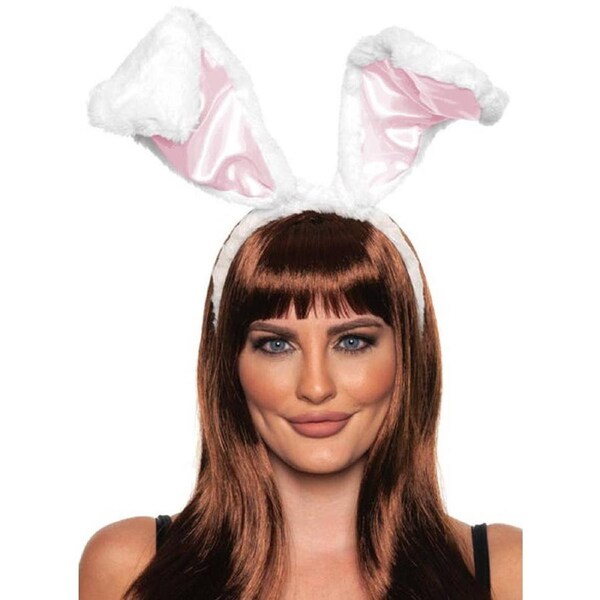 Light Pink and White Bunny Ears and Tail Set