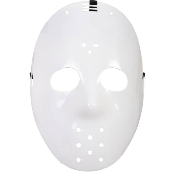 Plain White Jason Voorhees Style Hockey Mask