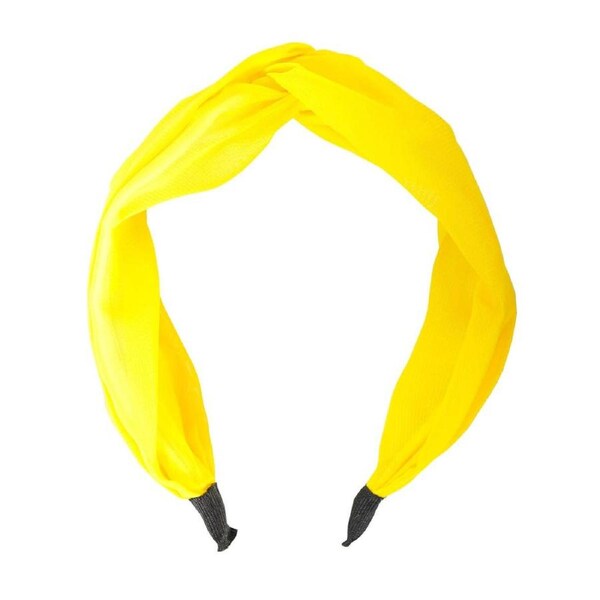 Chiffon Yellow Twist Costume Headband