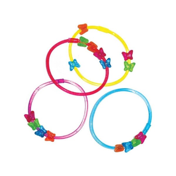 Butterfly Charm Bracelets 4 Pack Party Favours