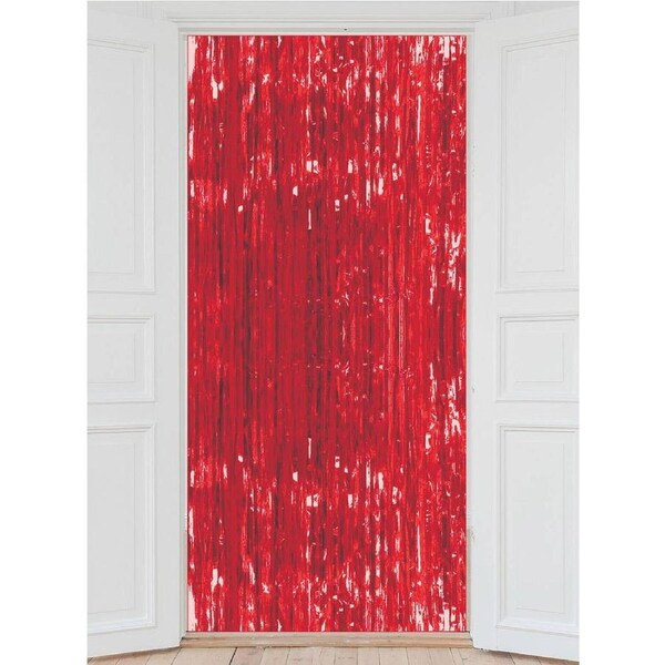 Red Foil Tassel 2m x 90cm Backdrop Decoration