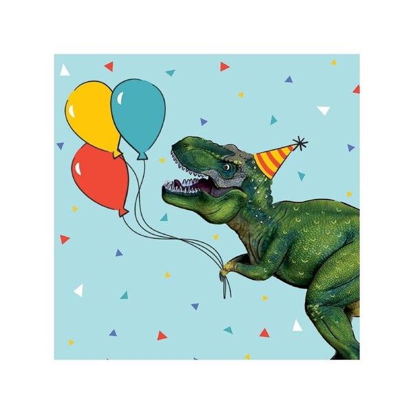 T-Rex Dinosaur 20 Pack Paper Party Napkins