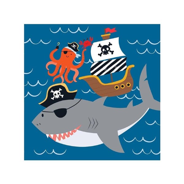 Ahoy Pirate 20 Pack Paper Party Napkins