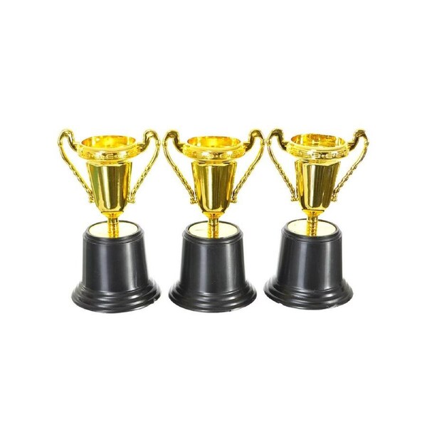 13cm Gold Trophies 3 Pack Party Favours