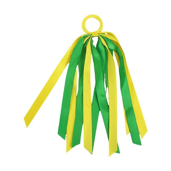 Ribbon Tassel Green And Gold Australian Hair Ribbons