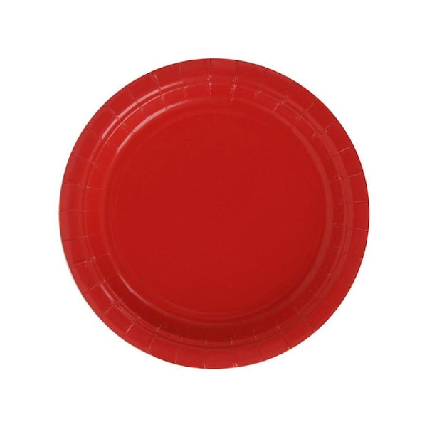Cherry Red Small 18cm 20 Pack Paper Party Plates