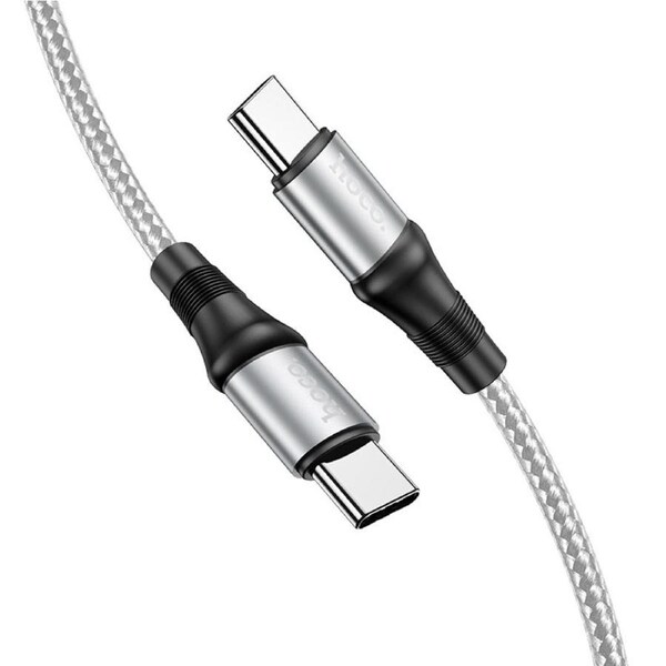 Hoco X50 2in1 Type-C to Type-C/Lightning 60W Cable 1M - Silver