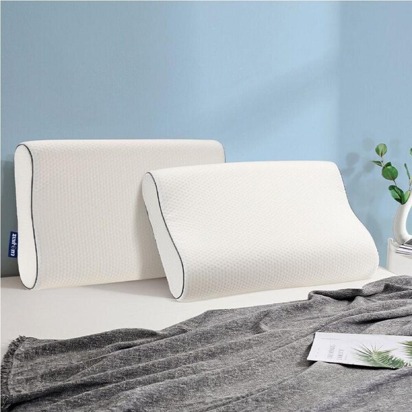 ZUNI Memory Foam Pillow High Low Side Sleeping Ergonomic Design Health 60CM