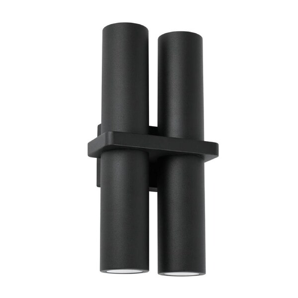 Briller Exterior Black Up/Down Double Pillar Spot Light IP65 Black