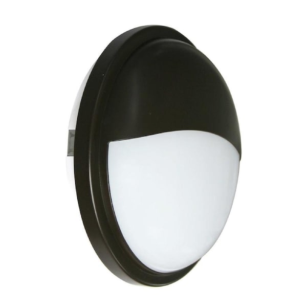 Bulk LED Exterior Eyelid Bulkhead Light IP65 Black 3000K