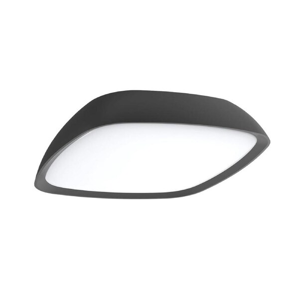 Doccia Exterior LED Round Wall / Ceiling Light IP65 Dark Grey
