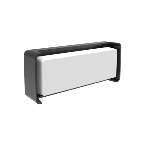 Heka Surface Mounted Rectangular LED Exterior Wall Light IP65 Dark Grey