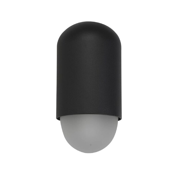 Magnum Exterior Oval Surface Mounted Wall Light IP44 Black