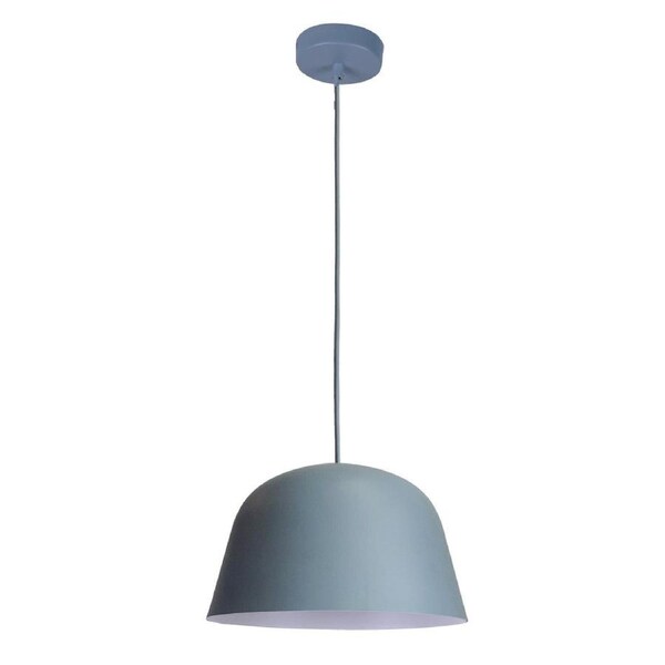 Pastel Scandinavian Angled Dome Shape Pendant Light Matt Blue