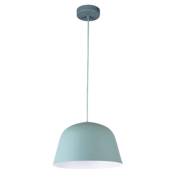 Pastel Scandinavian Angled Dome Shape Pendant Light Matt Green