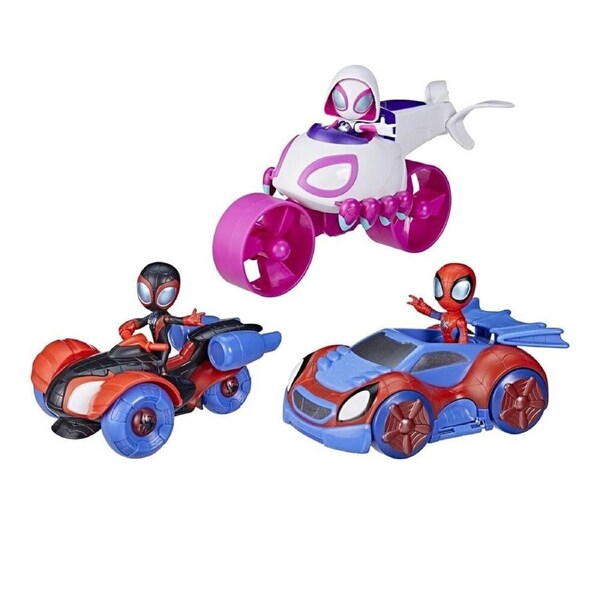 SAF 3 x Spidey Team with 2 in 1 Vehicle Multipack - Spiderman Team