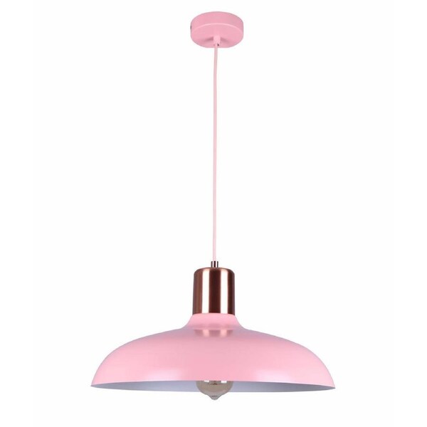 Pastel Scandinavian Dome Shape Pendant Light Matt Pink