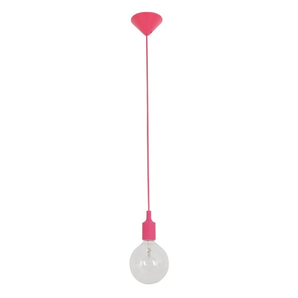 Pen Industrial Minimalist Silicone Pendant Light Suspensions (2m cable) Pink
