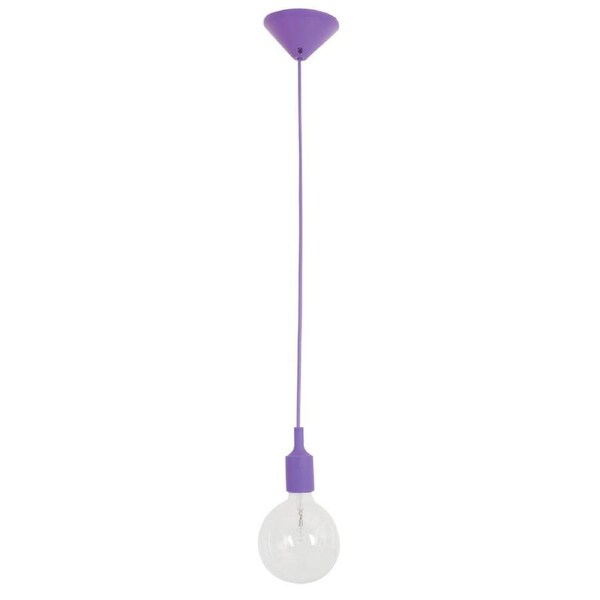 Pen Industrial Minimalist Silicone Pendant Light Suspensions (2m cable) Purple