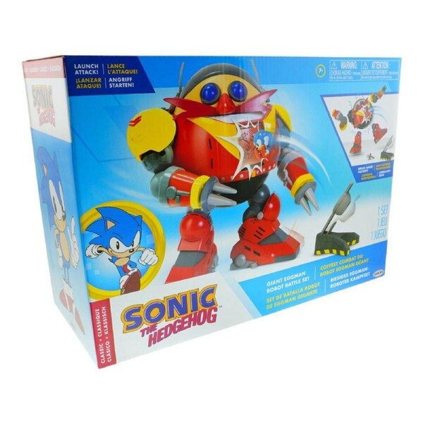 Sonic The Hedgehog Giant Eggman Robot Battle Action Figure Set Kids 7y+